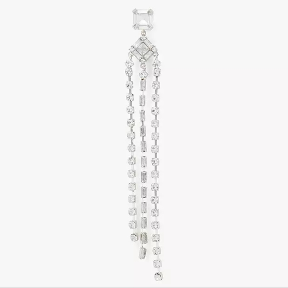 NWT Kate Spade Silver-Tone Shimmy Fringe Earrings - Picture 3 of 8